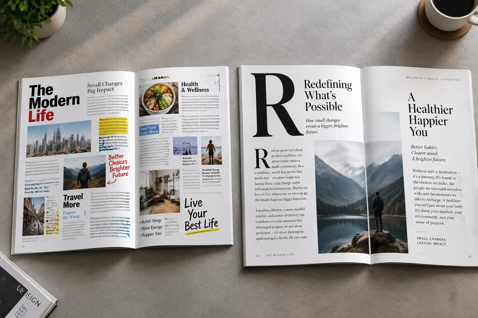 Comparing Two Versions of an Editorial Layout